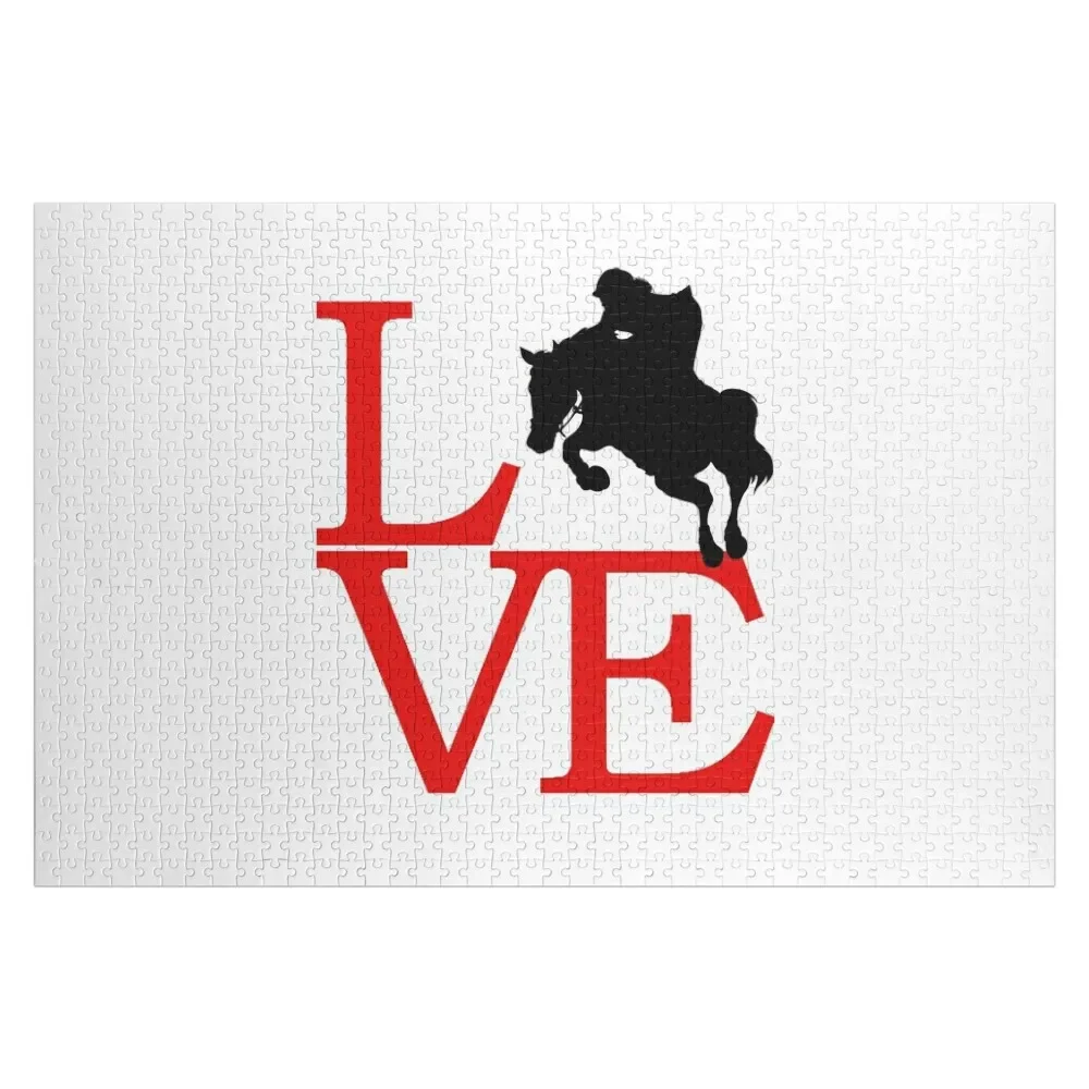 Love Show Jumping Jigsaw Puzzle Puzzle per bambini Regalo personalizzabile Puzzle in legno personalizzato