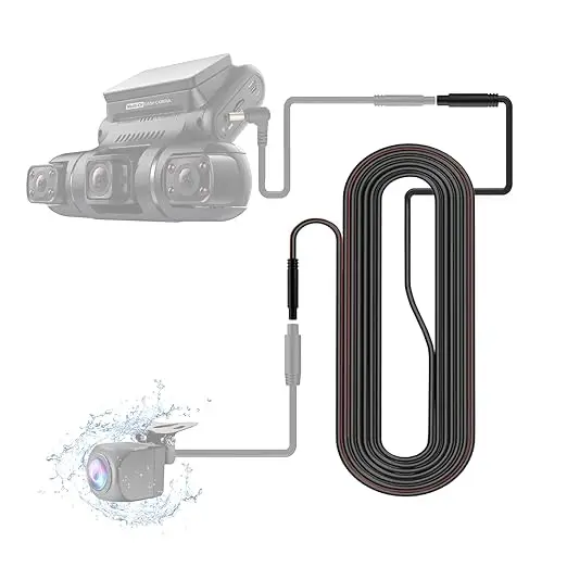 for PRUVEEO Rearview Camera 5.5m Extension Cable for D90/D90-4CH-MINI/J20/J30/H5 Dash Cam, Reverse Backup Camera Long Replacemen