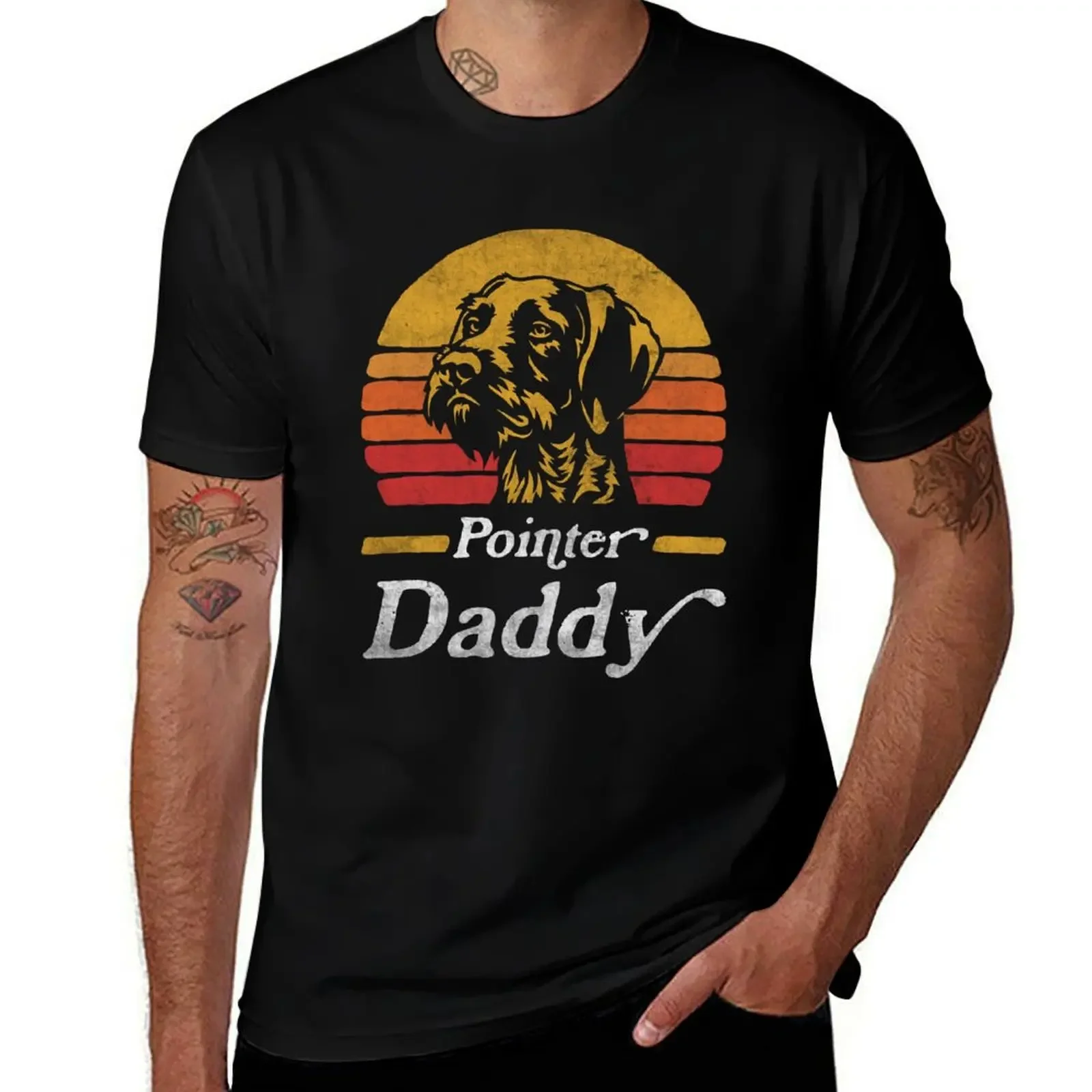 Retro Vintage German Wirehaired Pointer Daddy T-Shirt vintage anime shirt football t shirt summer 2025 anime shirts men