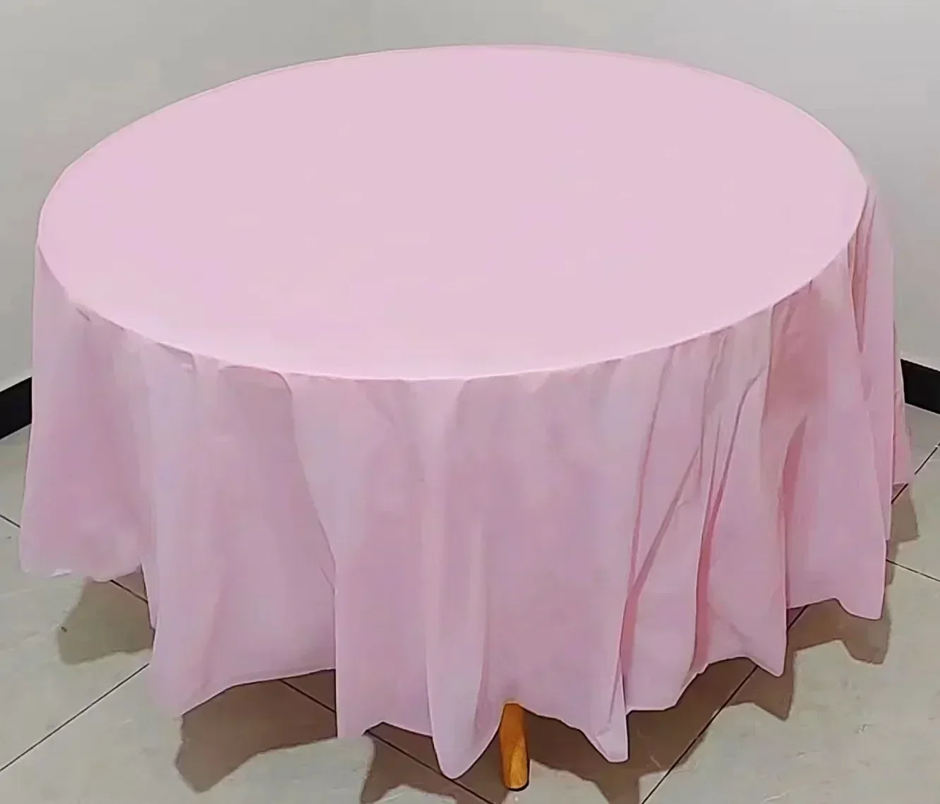 

2024 Table cloth polyester tablecloth round table cloth circular solid white