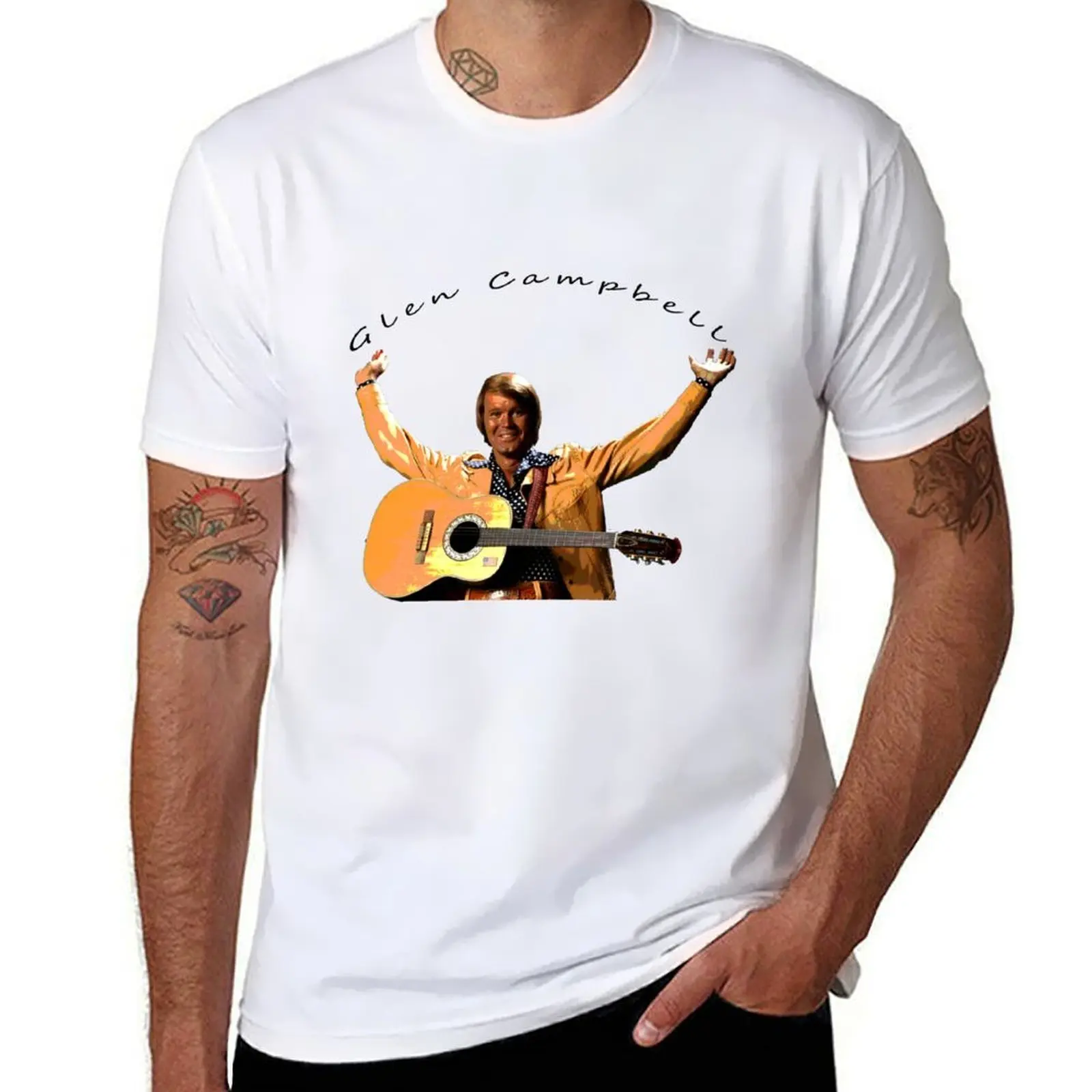

Glen Campbell T-Shirt man t shirts cotton man t shirt graphic T-Shirt