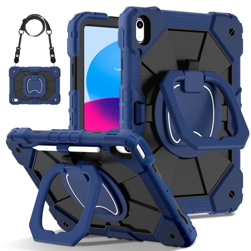 Funda resistente para niños con armadura para iPad 10th Air 5 4 10,9 Air 11 2025 13 2024 10,2 8th 9th 9,7 generación, funda a prueba de golpes con soporte para tableta