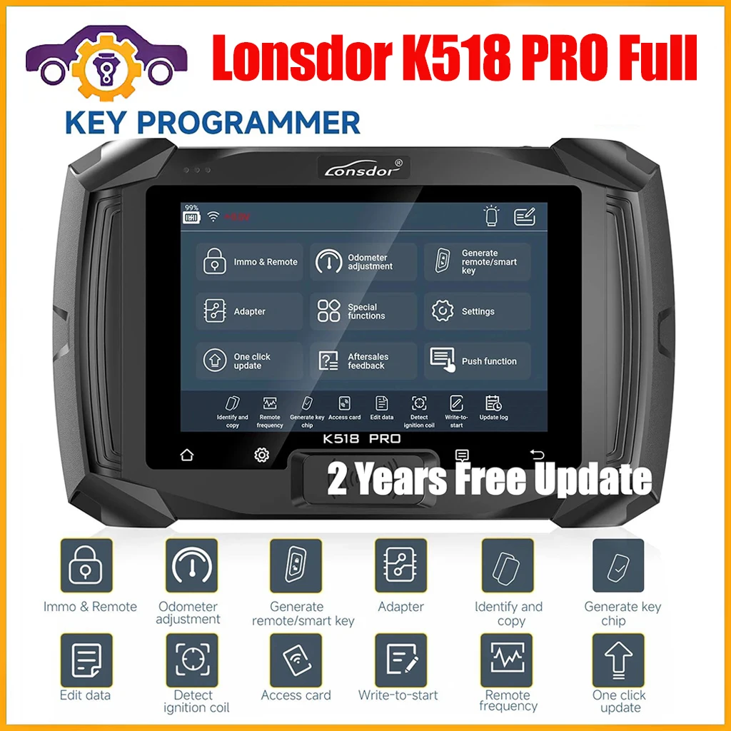 

Программатор для ключей Lonsdor K518 PRO, программатор все-в-одном, полная конфигурация, 2 года бесплатного обновления