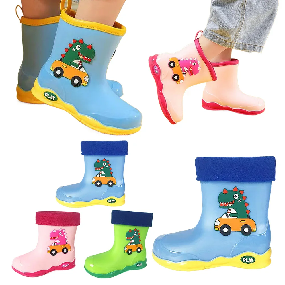 Toddler Rain Boots for Boys and Girls Waterproof Rain Shoes Anti-Slip Wellington Boots Walking Shoes for Outdoors