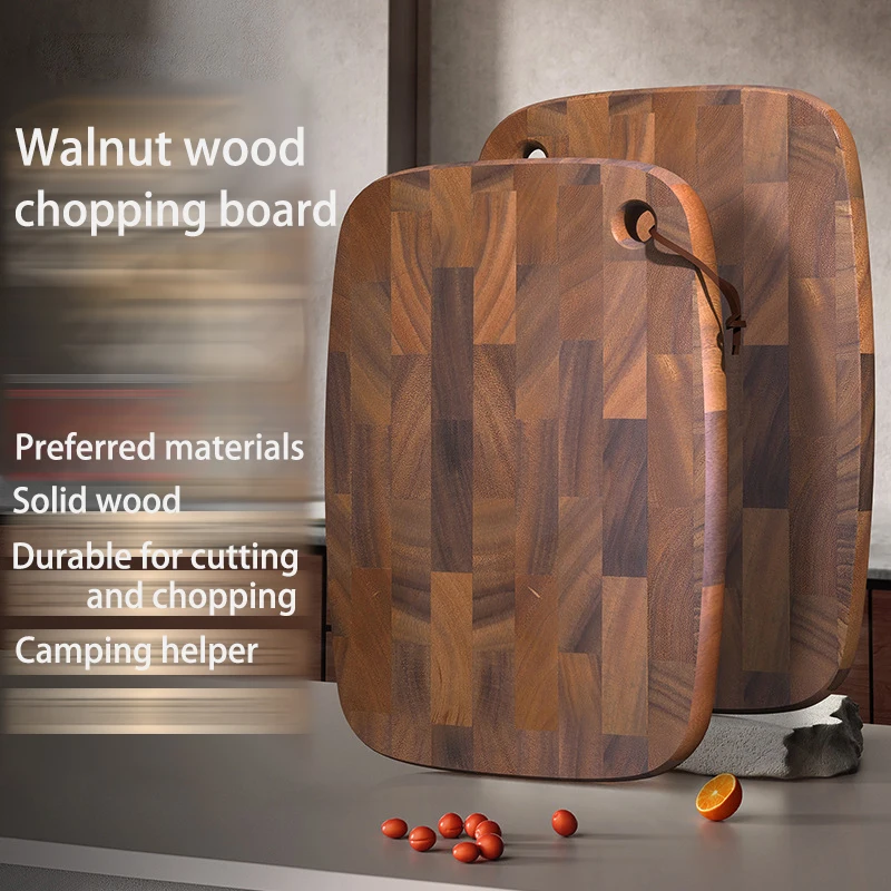 

Маленькая разделочная доска из цельного дерева черного ореха в японском стиле для дома, кемпинга, подноса для стейка, тостов и хлеба, разделочная доска