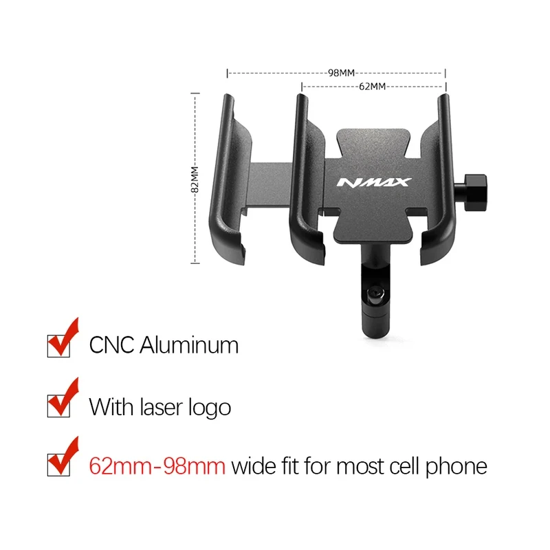 For Yamaha NMAX125 NMAX155 N-max 155 125 Nmax Moto Accessories Motorcycle Handlebar Mobile Phone Bracket Navigation Stand Holder