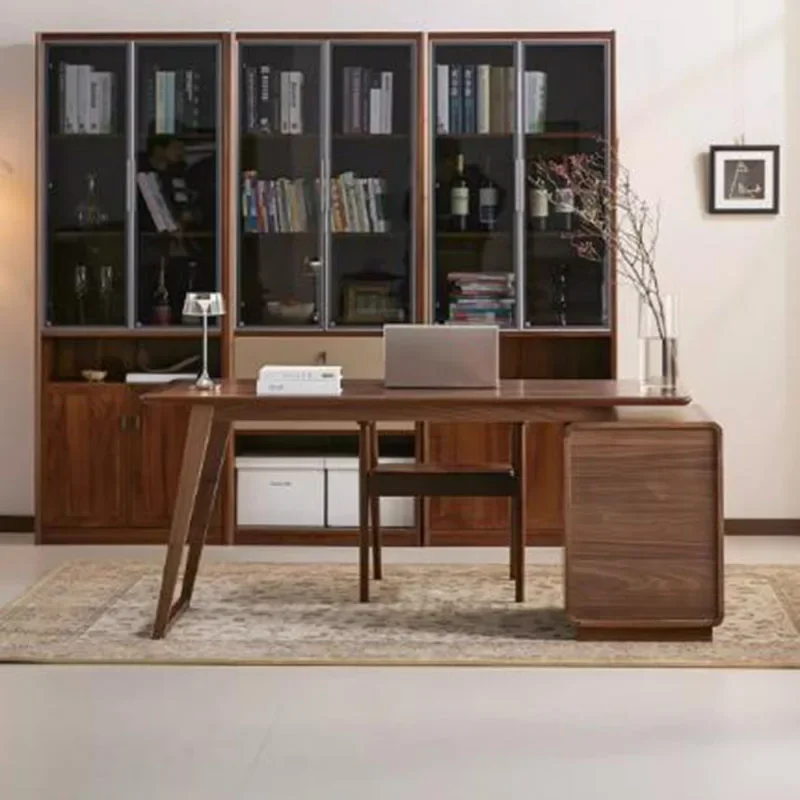 XX Multifunctional Storage Office Desk Minimalist Standing Modern Office Desk Computer Wooden Escritorio Oficina Unique Furnitur
