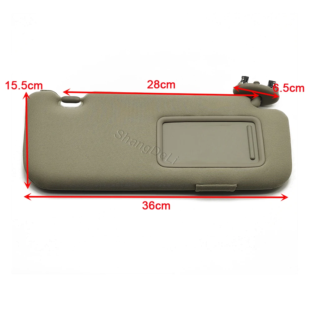 For Toyota Auris Corolla 2007 - 2013 Car Interior Sun Visor With Mirror Beige Sun Shade Right Side