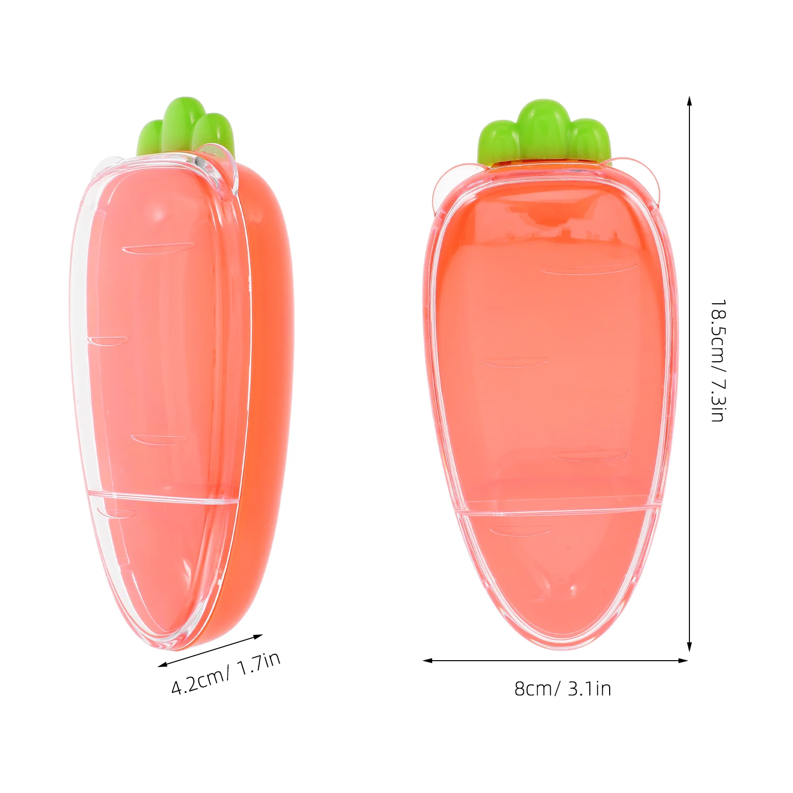 Crisper Containers Clear Treat Produce Saver Veggie Tablett mit Abdeckung, geteilter Kühlschrank für Kinder