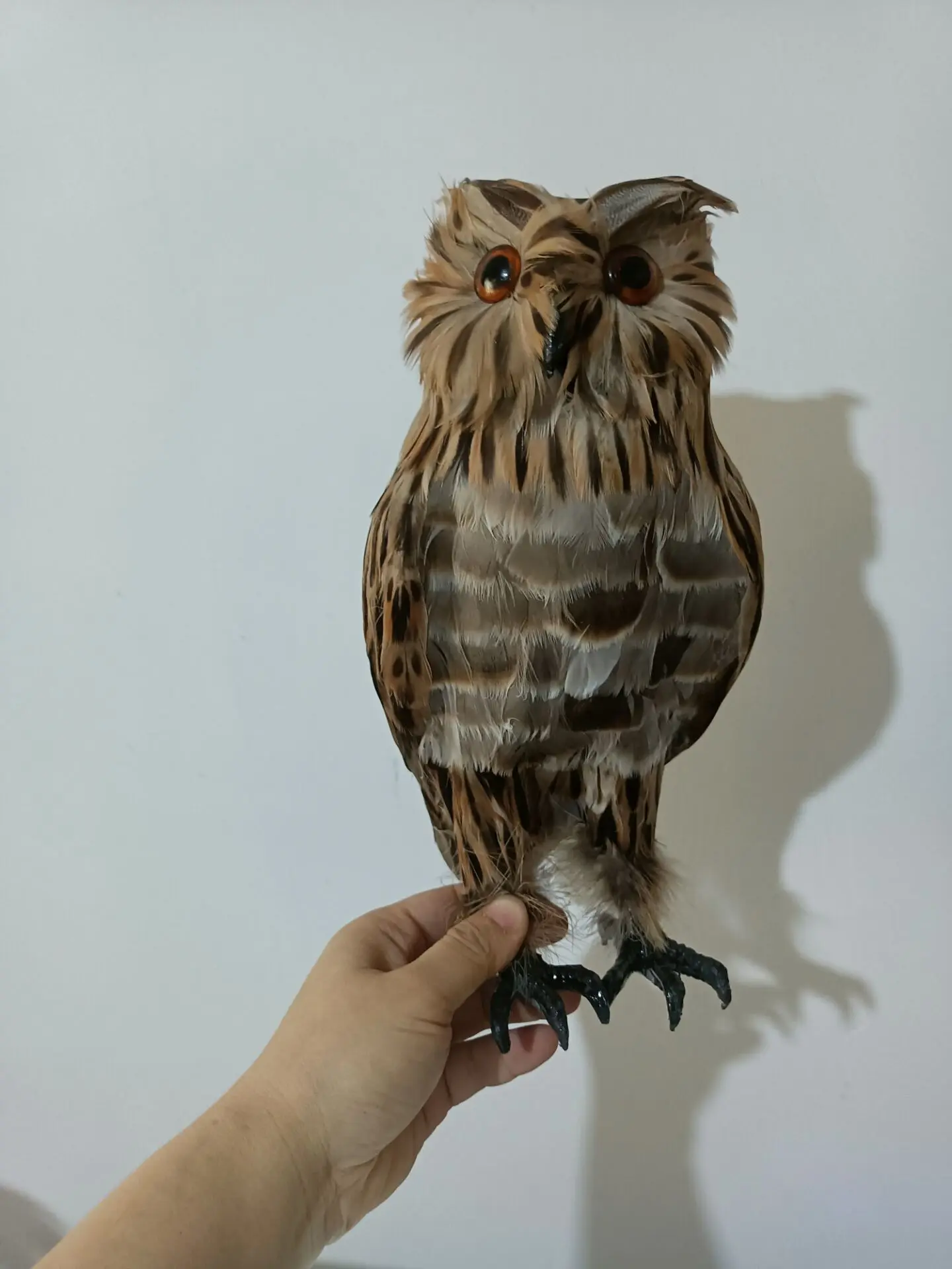 

simulation foam&feather brown owl model garden decoration bird gift about 30cm d0535