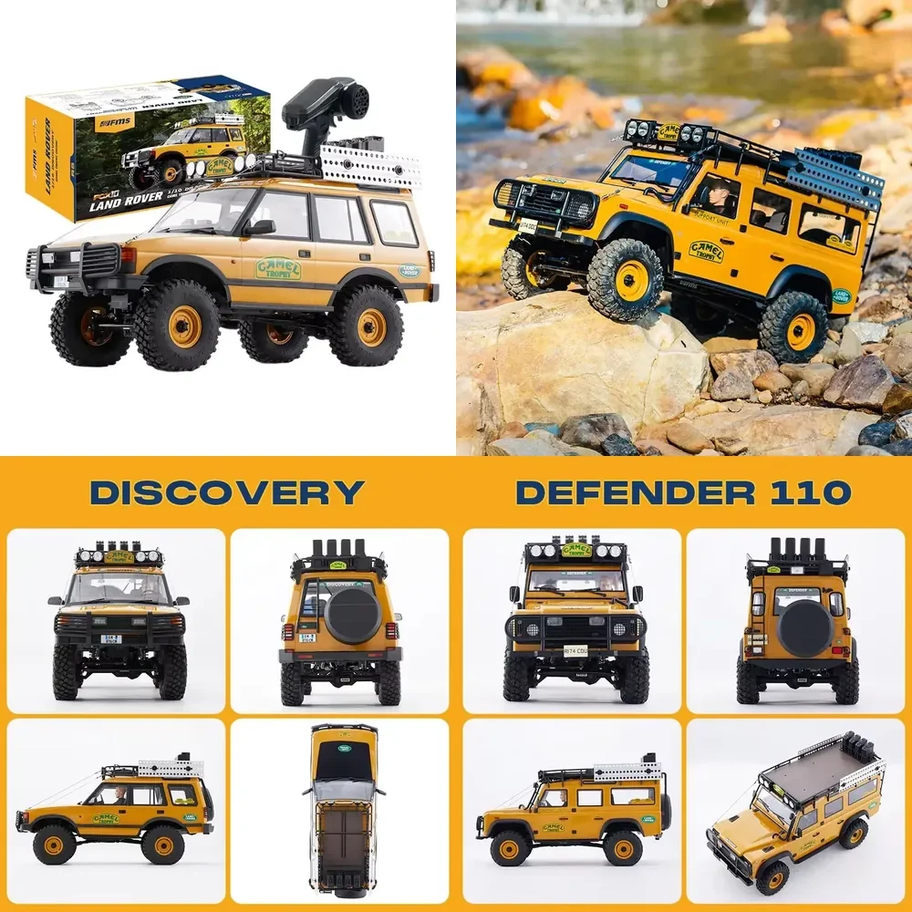 

1:10 Scale FCX10 Range Rover RC Rock Crawler Truck Camel Trophy Edition Brushless 4WD RS