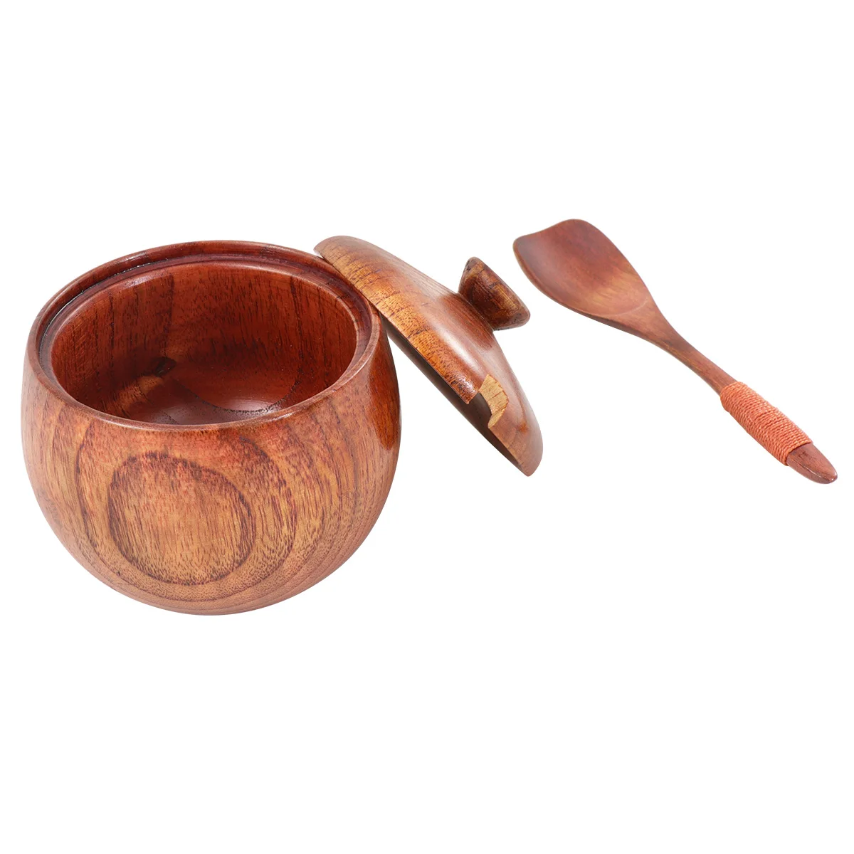 

2pcs Solid Jar Supplies Condiment Container Salt Sugar Bowl Seasoning Box Spoon Organizer