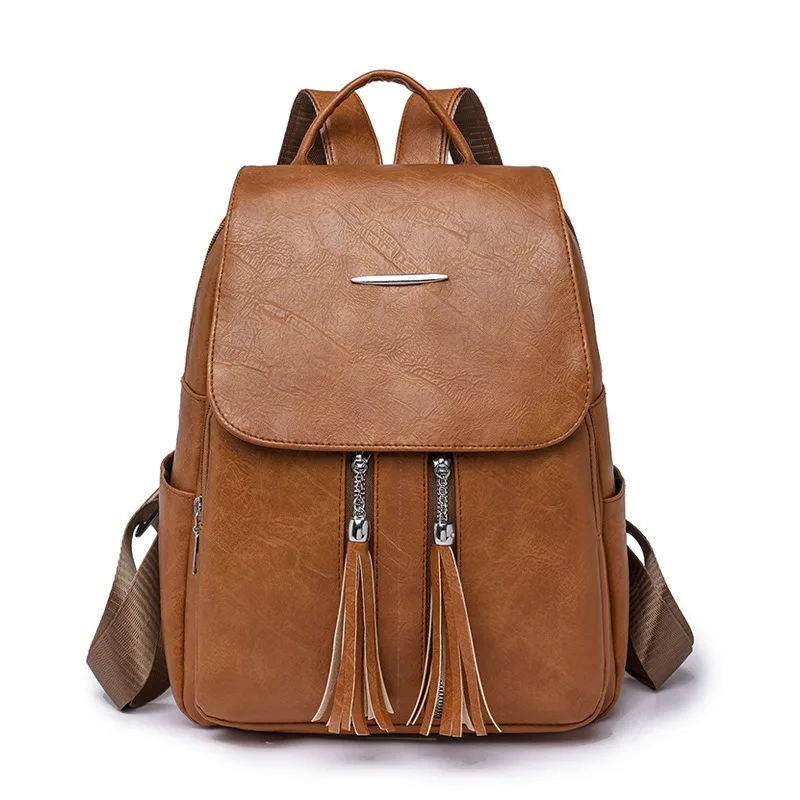 حقيبة كتف نسائية من البولي يوريثان على الطراز الأوروبي والأمريكي لخريف 2026 حقيبة ظهر مدرسية عصرية للفتيات #6