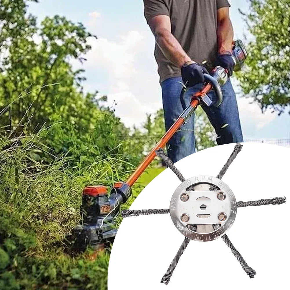 جزازة العشب سلك عجلة إزالة الأعشاب الضارة 6 بوصة 8 بوصة آلة قطع العشب إزالة الأعشاب الضارة القرص حديقة الملحقات
