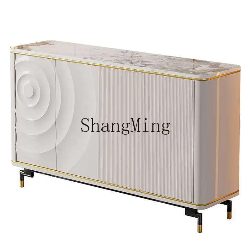 

HJ light luxury entrance living room rock slab household wall storage dining side cabinet creative decorative cabinet
