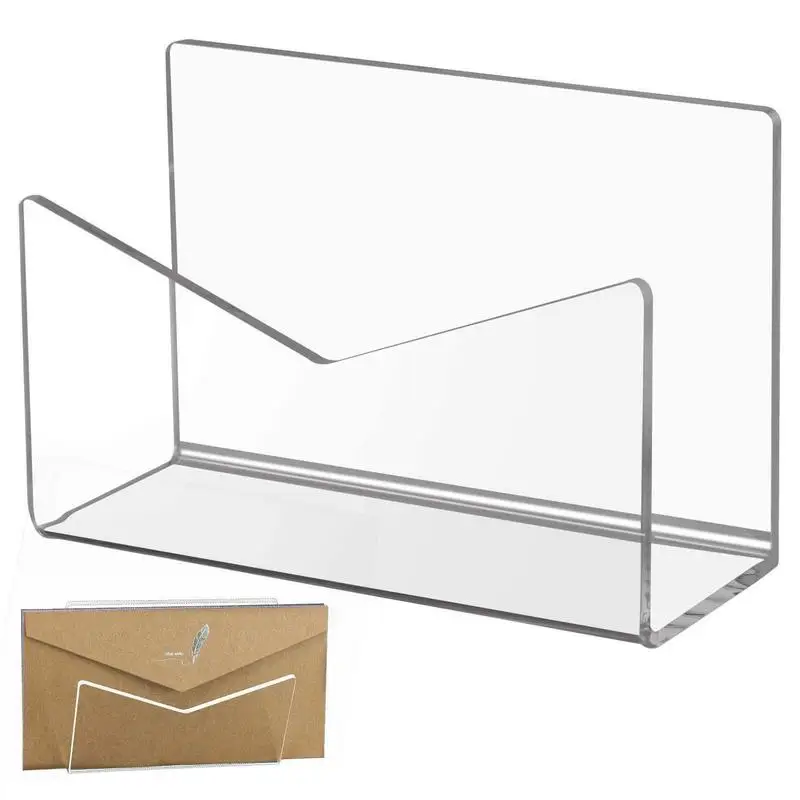 Clear Mail Sorter Acrylic Mail Holder Mail Organizer Countertop Letter Holder For Desk Acrylic File Holder Desk Organizer File