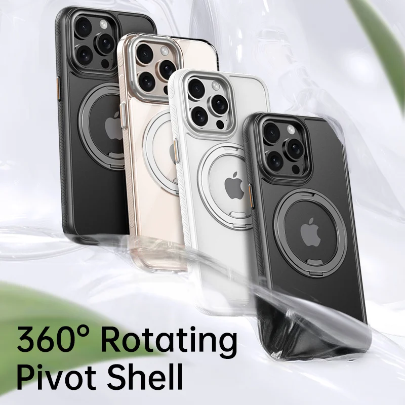 360° Rotation Ring Stand Magnetic Phone Case For iPhone 13 14 15 16 Pro Max 16 Plus 16E Magsafe Matte Military Shockproof Cover - Image 3