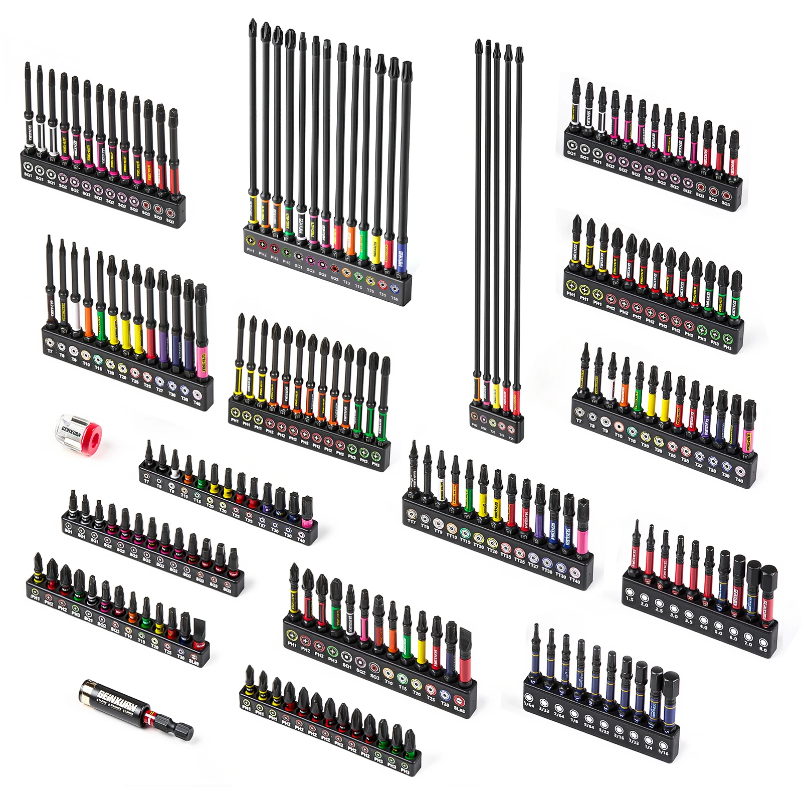 

Geinxurn 196pcs UTLTRA TORQUE bit sets, S2 Alloy Steel Impact Screwdriver Bits Kit With EVA Tray