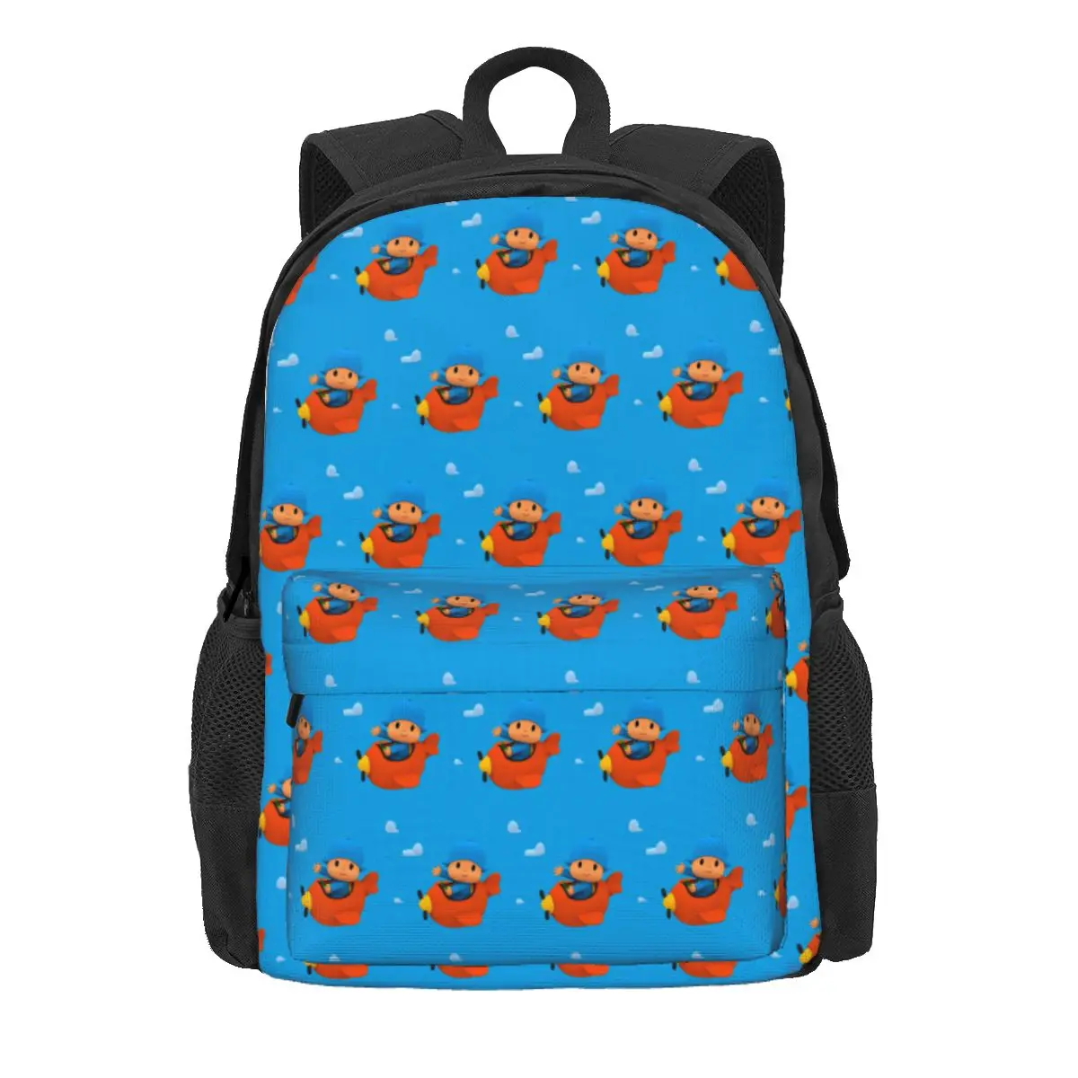 Mochila azul de dibujos animados de Pocoyo para niños, mochila de gran capacidad para niños, mochila escolar, bolsos de hombro para hombres y mujeres