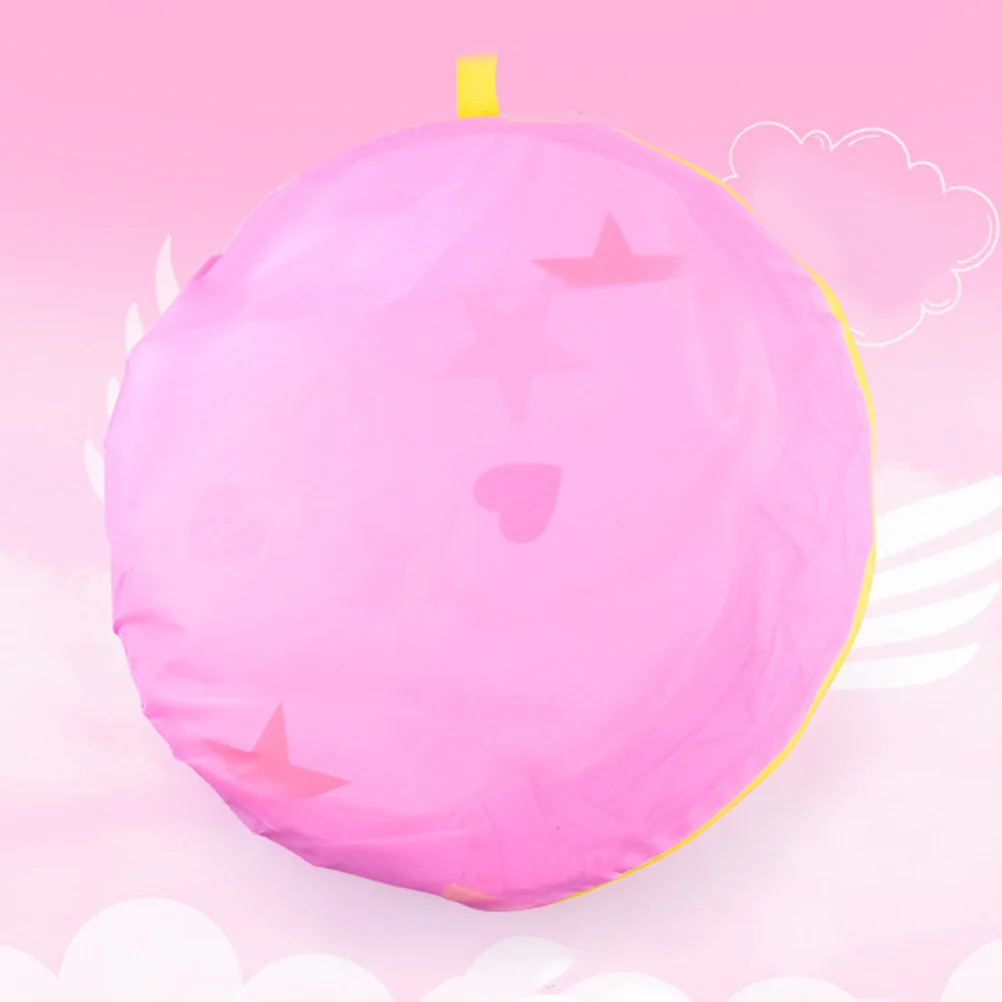 Kinder-Sechseck-Spielzelt, rosa, Kindergarten-Unterhaltung, faltbar, sicheres Material, keine Werkzeuge erforderlich, glatte Oberfläche, leicht zu reinigen