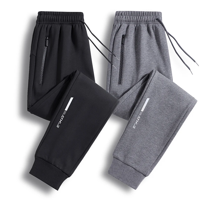 

Men's Autumn Winter Casual Pants Men's Warm Thick Imitation Cotton Pants Zippered Pocket Work Pants Large Size Jogging Pants 8XL