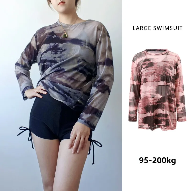 

Женский комплект из двух предметов: купальник и накидка для пляжа, защиты от солнца, термальных источников, корректирующий фигуру, скрывающий живот, больших размеров