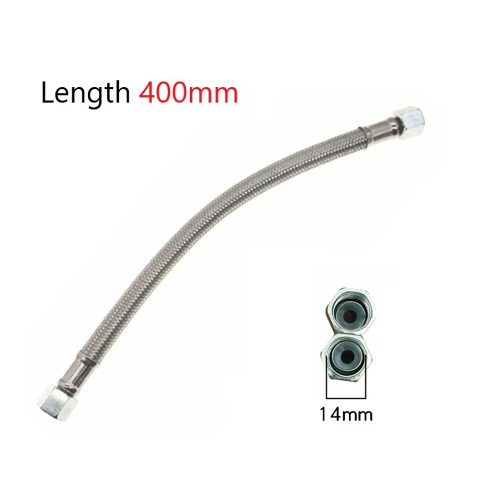 

Intake Air Compressor Tube 400mm Silver Stainless Steel 1pc Compressor Pump Extension Hose Hex Nut Home Improvement 14/16/19mm