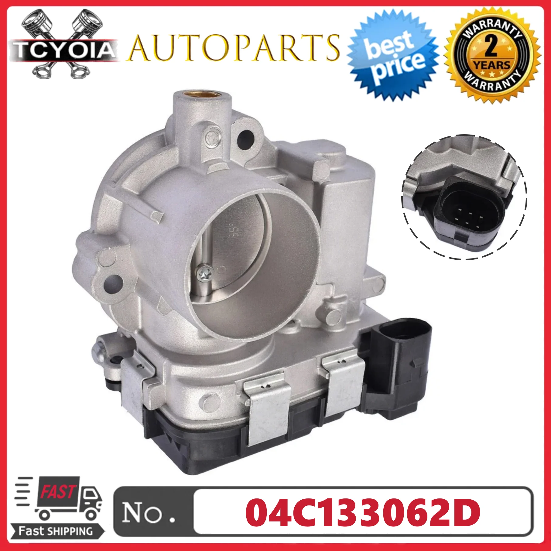 

Engine Air Intake Throttle Body Valve 04C133062D For VW Polo V Up Seat Ibiza IV MII Skoda Fabia III Citigo FWD 1.0L