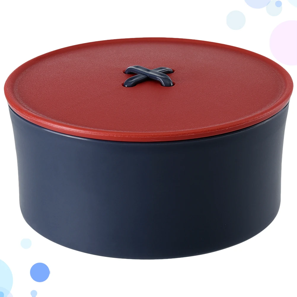 1 Set Tragbare Nähen Box Anzug Nähen Nadel Faden Lagerung Box Nähen Fall mit Nadeln Fäden (Rot Blau)