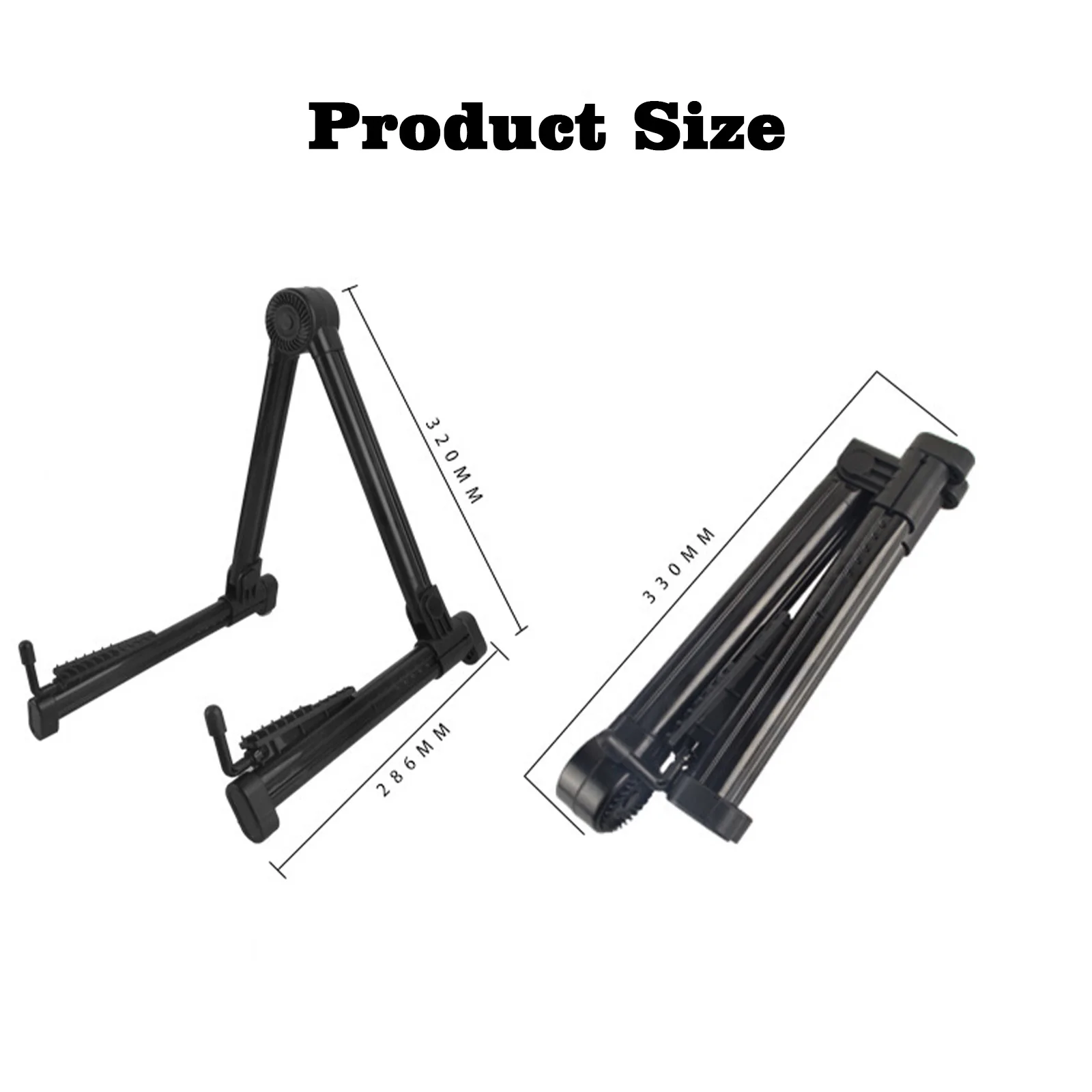 Miwayer Guitar Stand Folding A Frame Floor Universal ABS for Acoustic Classical Electric Bass Guitars Banjo Ukulele Portable