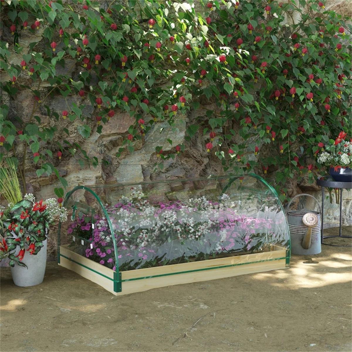 User inière en bois, étagère à fleurs, lit de jardin suréWer