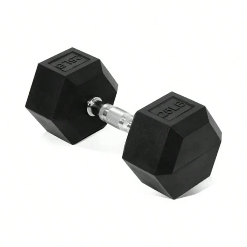 Dumbbells Rubber Coated Hand Weights For Exercises And Fitness 10-50LB Optiongift