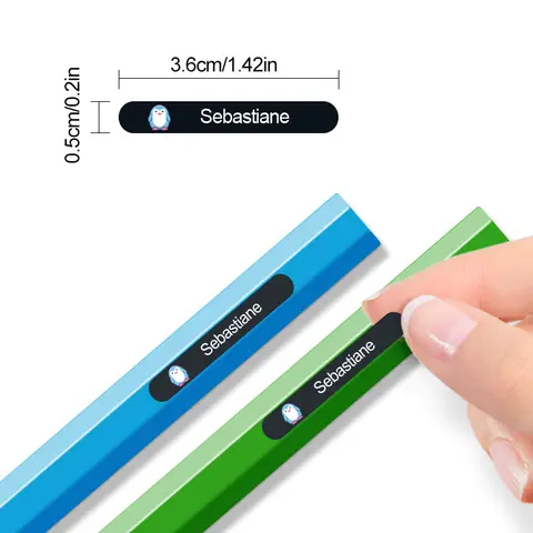 Anpassade vattentäta namnklistermärken för vattenflaskor och barnbrevpapper - färgglada personliga etiketter, hållbar vinyl, miljövänliga 10 best sales m-klistermärken - №3