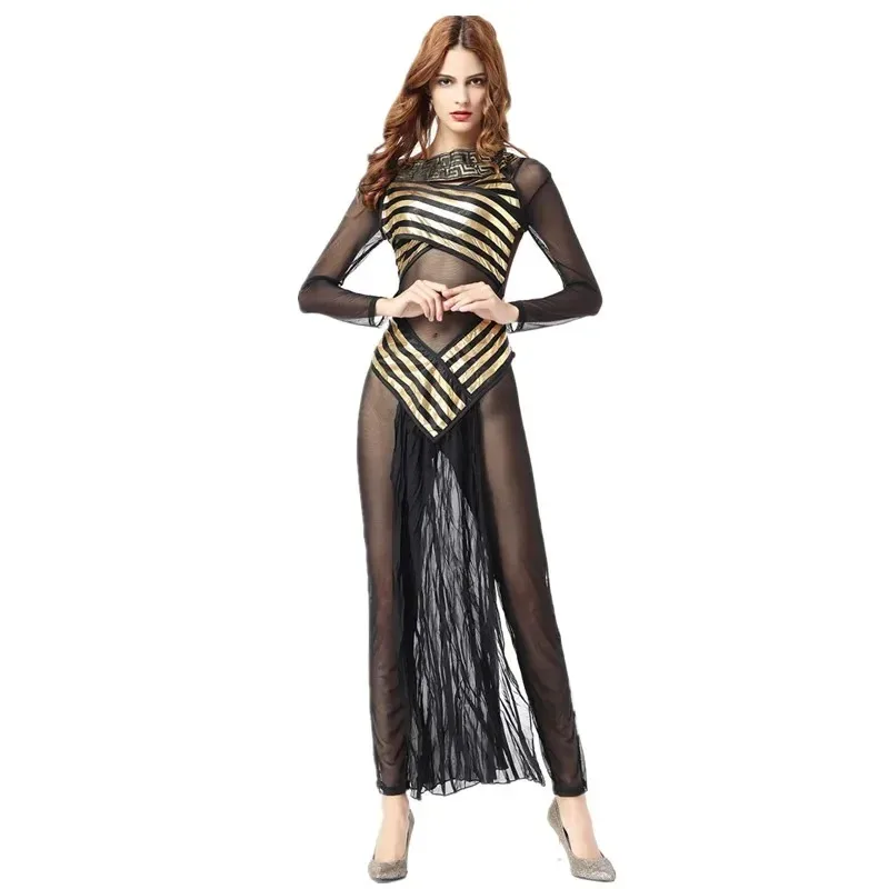 

Sexy Exotic Ancient Egyptian Cleopatra Queen Dress Halloween Carnival Party Medieval Greek Goddess Princess Cosplay Costume tt9]