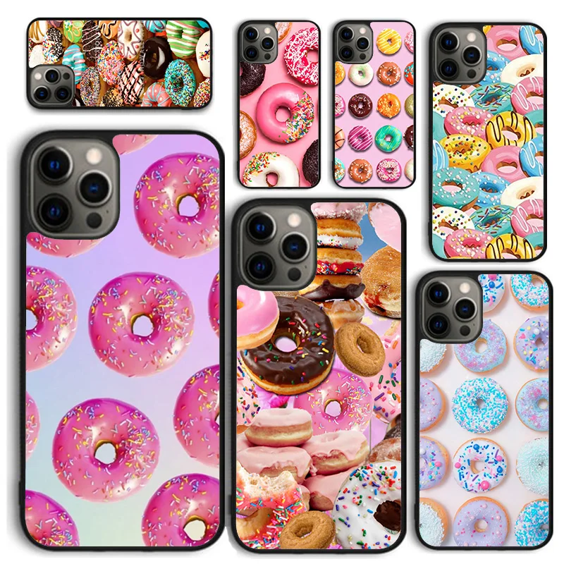 Candy Creamy Pink Donut Phone Case for iPhone 16 15 12 13 mini PLUS X XS XR 11 PRO MAX Back Cover Fundas Shell