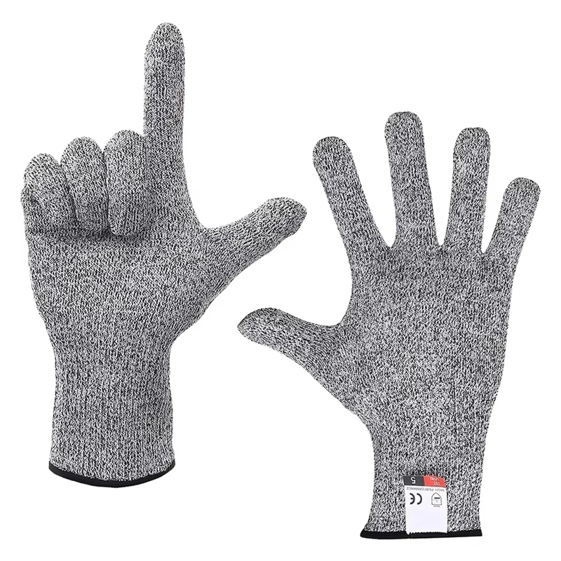 

Level 5 HPPE Anti-Cut Gloves Kitchen Gardening Anti-Cut Knitted Gloves Anti-Thorn Wear-Resistant Glass Building Cutting Gloves
