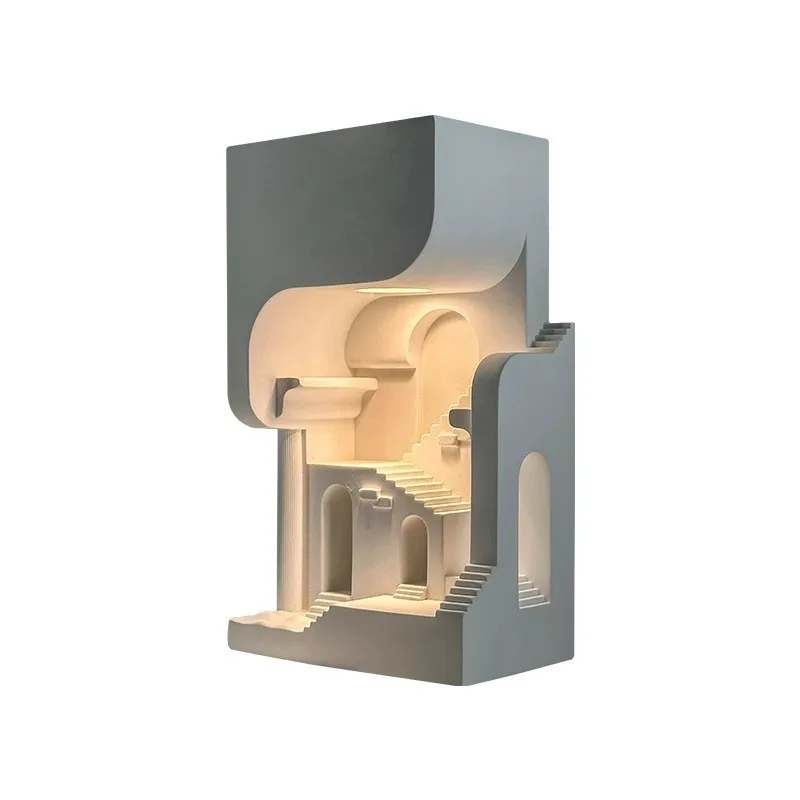 Monument Valley Medieval Gypsum Light Embedded 6 New Corner Stairs Induction Embedded Atmosphere Niche Light Scenic Union