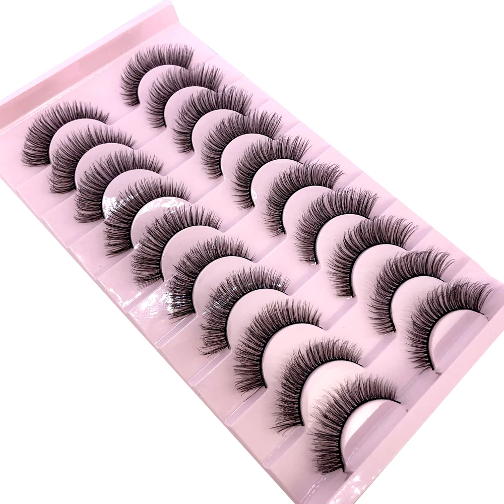 Neue 10 Paar 3D Faux Nerz Haar Falsche Wimpern Natürliche Unordentliche Wimpern Kreuzmuster Wispy Flauschige Wimpern Verlängerung Augen Make-Up-Tools – Detail 15