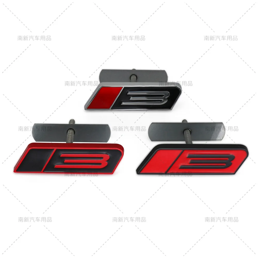 3 center grille suitable for Mustang emblem modification ROUSH front bumper large surround metal  grille car sticker emblem