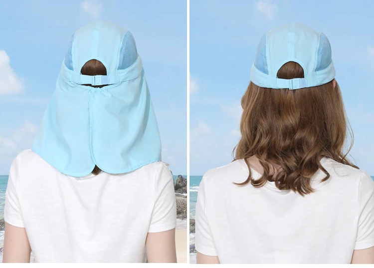 Connectyle Mens Frauen UPF 50 + Sonnenblende Hut Einstellbar Angeln Hüte Mit Abnehmbare Gesicht Maske Neck Klappe Außen Kappe – Detail 10