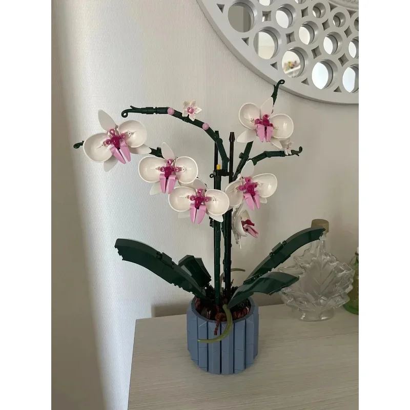 

Plastic Orchid Building Blocks MOC Bouquet Decoration Butterfly Plant Bonsai Adult Assembled Toy Girls Gift Valentine's Day