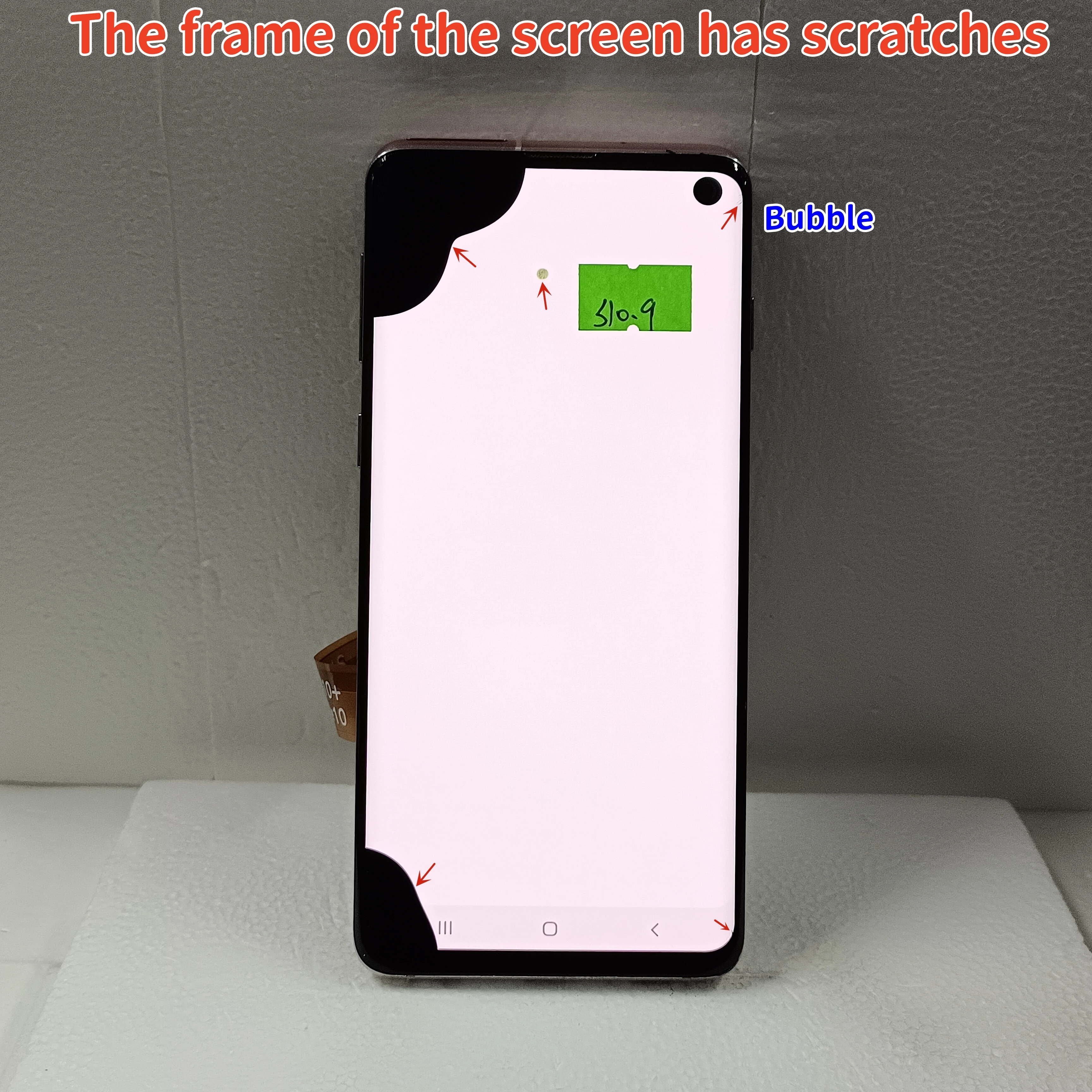 Amoled LCD Display For S10 Touch Screen Digitizer Assembly With Black Dots For Samsung Galaxy S10 G973F/DS G973U G973 SM-G973