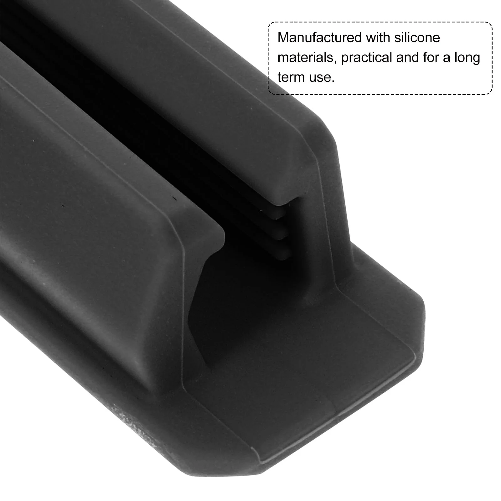 10 Uds. Portalápices de silicona para escritorio, Clips adhesivos para lápices, abrazadera escolar, portátil, negro