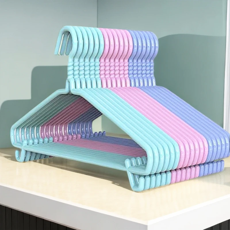

10Pcs Anti Slip Clothes Hanger Household Plastic No Trace Hanger For Clothes Coat Clothing Pants Drying Hanging Rack Hangers