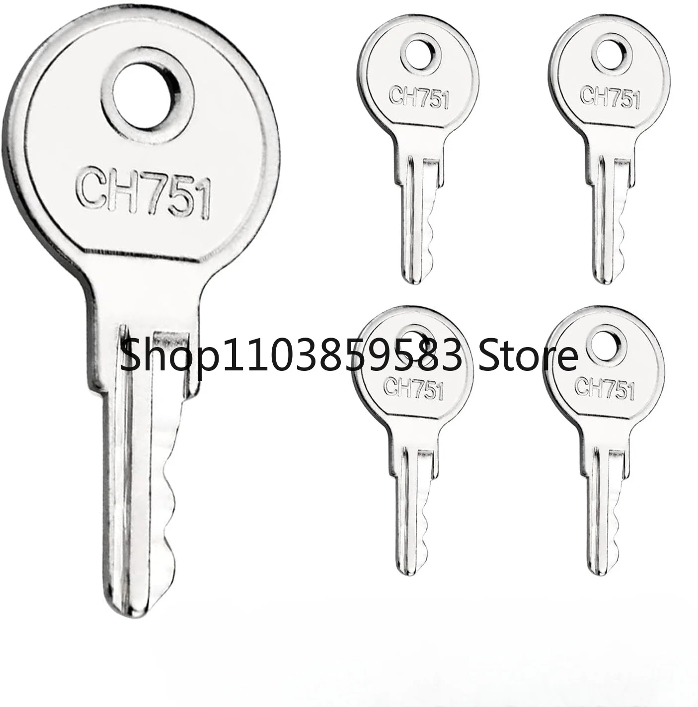 5Pcs Universal Keys For CH751 RV Camper Storage Cabinet Trailer Control Panel Cover Locking Handle Tool Box Trolley Car Key Part