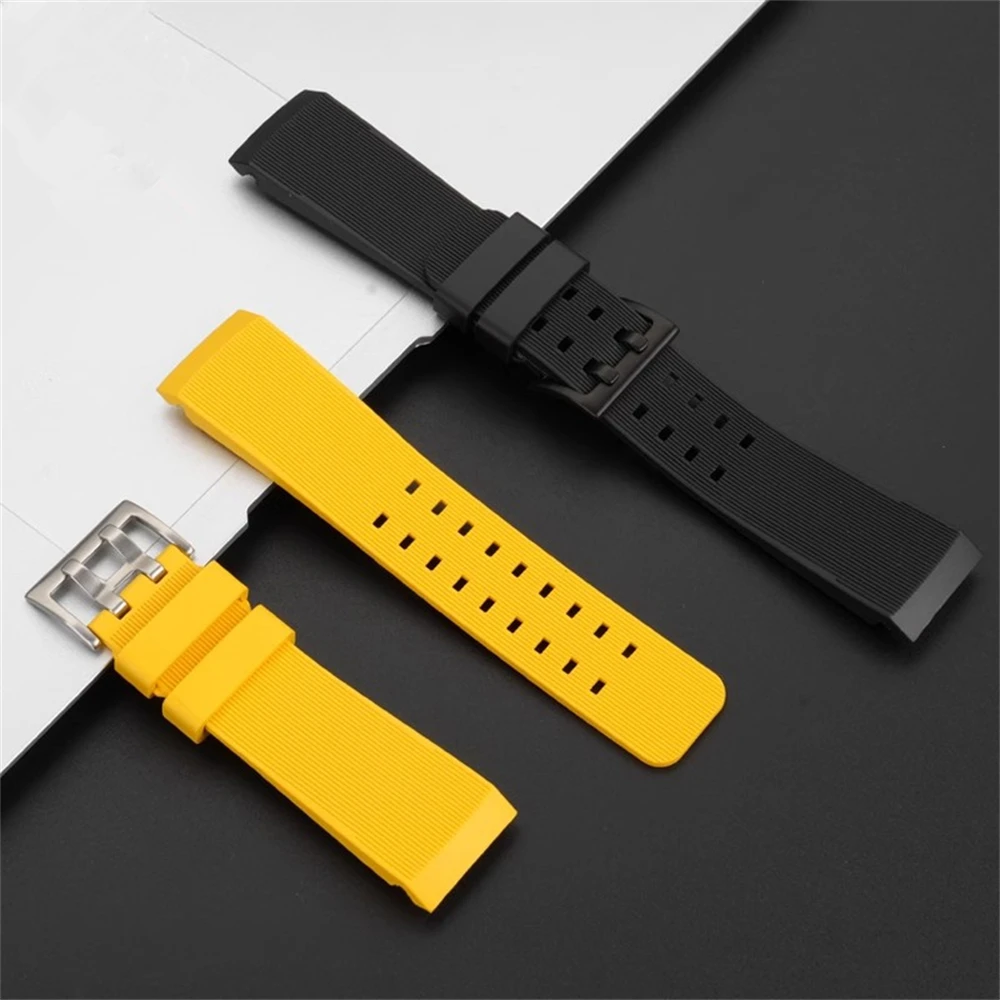 สายรัดอินเทอร์เฟซโค้ง 24 มม. สําหรับสีกากี Navy Diving Creed Series H 78585333   เอช 78505332   เอช 78686333   สายนาฬิกายางสําหรับผู้ชาย