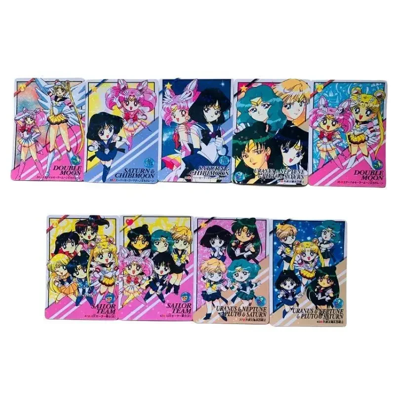 9Pcs/set Self Made Sailor Moon Sailor Saturn Sailor Mercury Princess Serenity Anime Game Character Classic Serie Collection Card