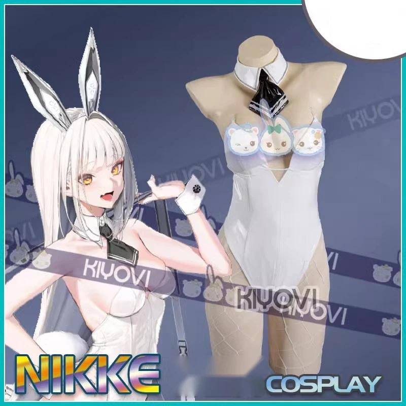 

Blanc Cosplay Costumes Sexy Leather Bikini Game NIKKE The Goddess of Victory Bunny X 777 White Rabbit Girl Jumpsuit Ears Tail