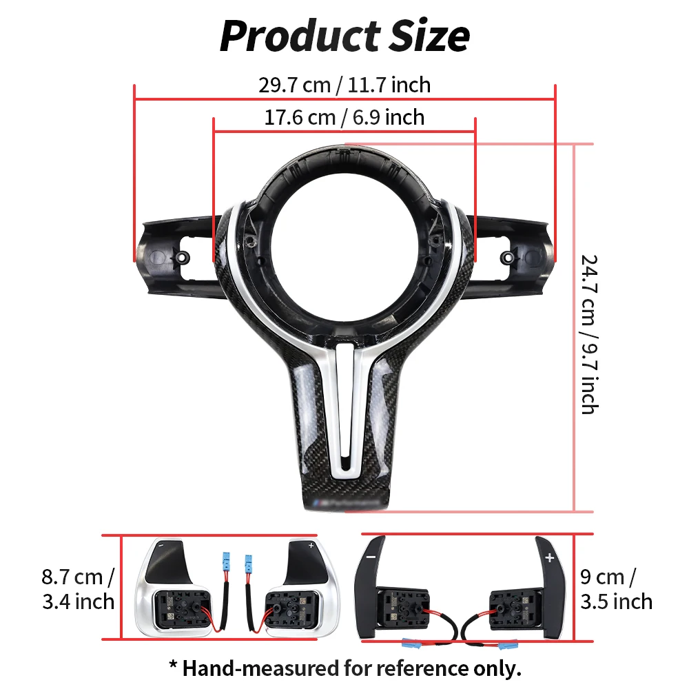 Steering wheel carbon fiber upper cover set For bmw f30 f10 f18 f32 f20 f82 For BMW F chassis 1 2 3 4 5 6 7 series Shift paddles