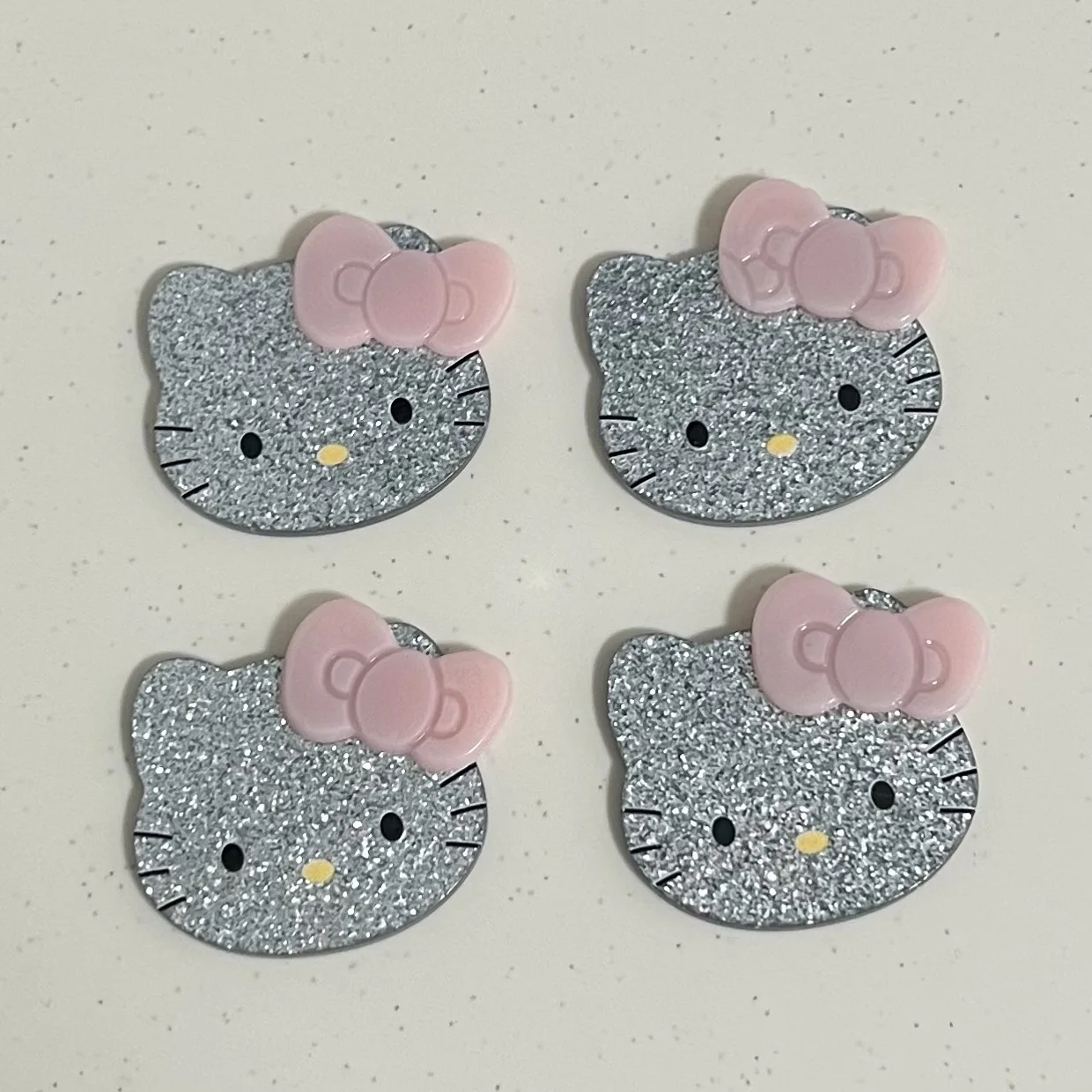 2pcs miniso series kitty cartoon acrylic flatback cabochons diy crafts materials jewelry making charms